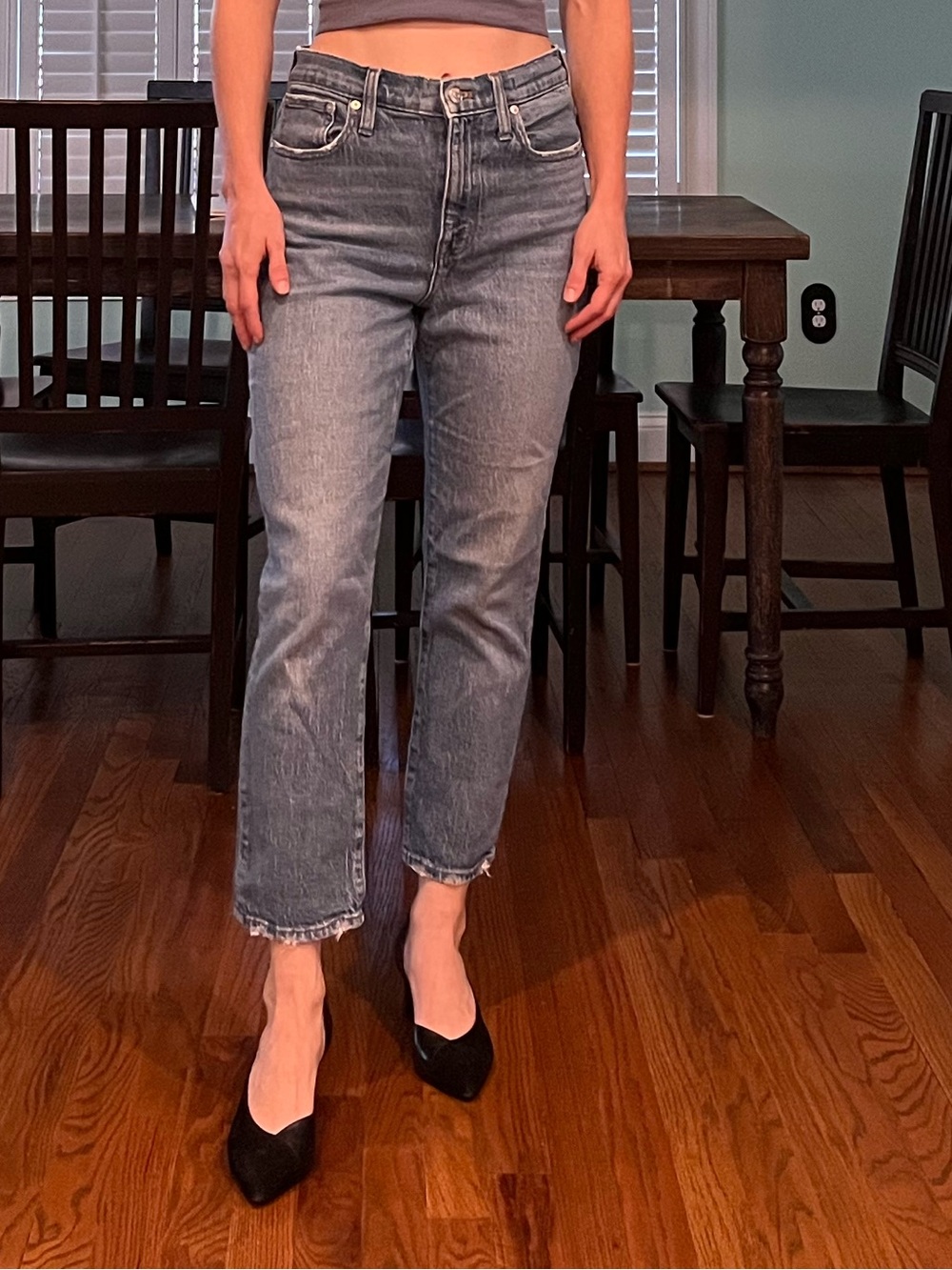 Madewell high-rise slim crop boy jean